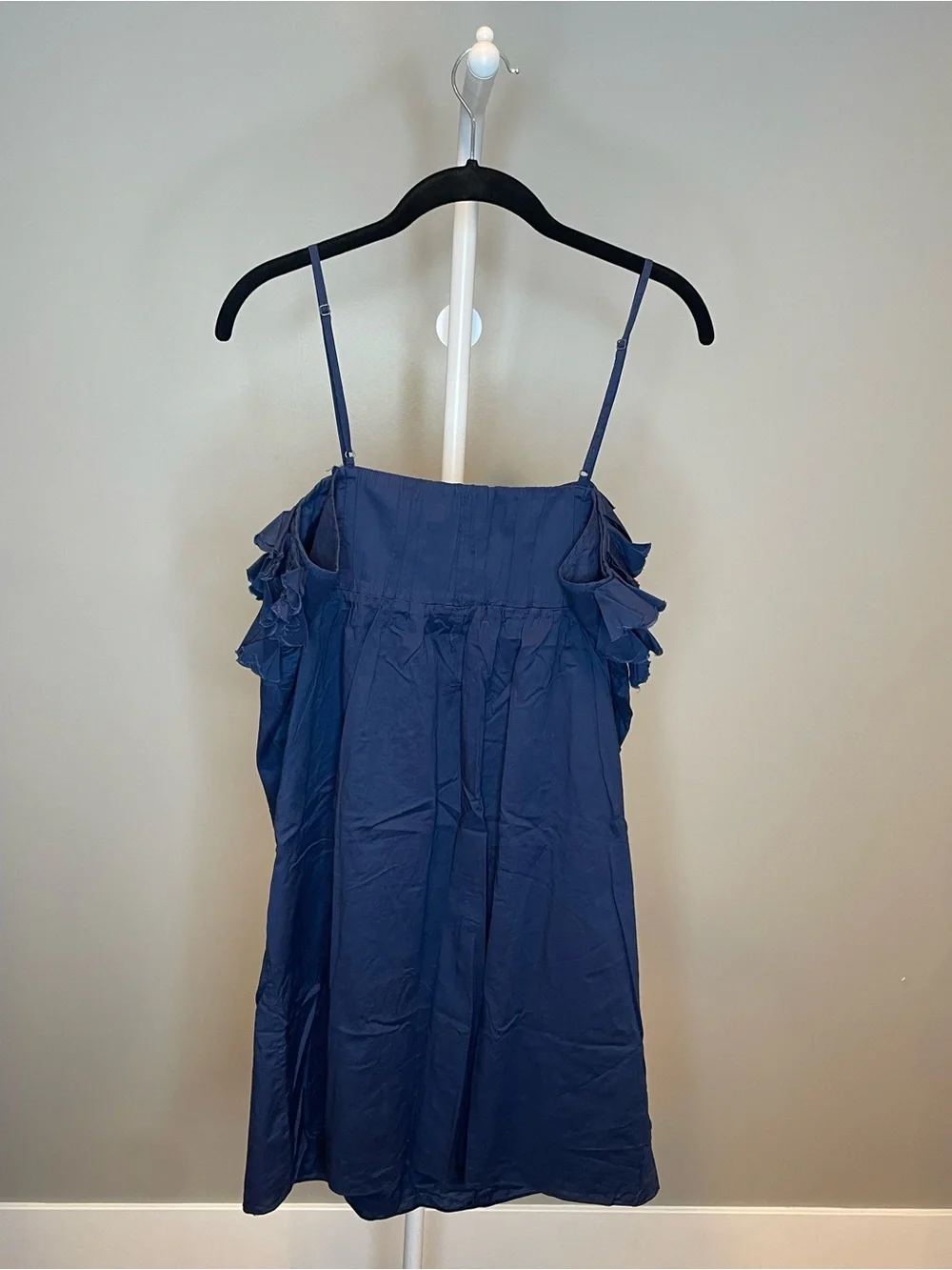 J. Crew Navy Layered Ruffle Mini Dress